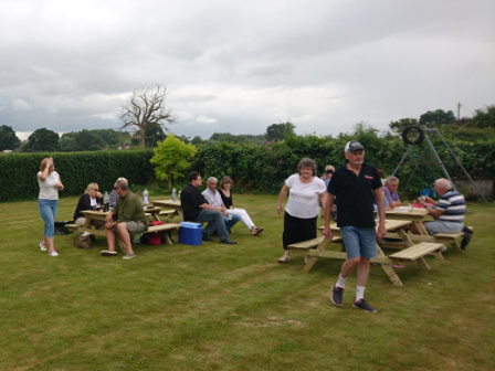 Afternoon garden party at the farm